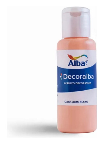 Acrilico Decorativo Decoralba Alba 60ml Colores Tradicional Color 483 Damasco