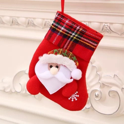 4 Calcetín Navidad Adorno Colgante Árbol Navidad Decorativo