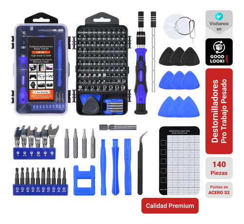 Kit Destornilladores Profesional Electrónica Trabajo Pesado