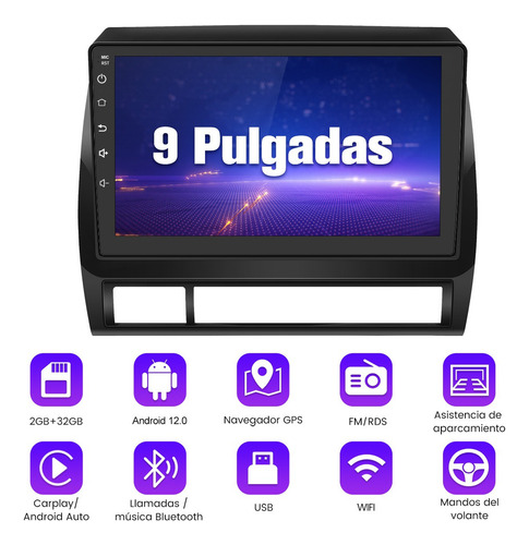 Awesafe Auto Estéreo Pantalla Android Para Toyota Tacoma Carplay Gps color Negro Awesafe MX-XT892CTacoma515