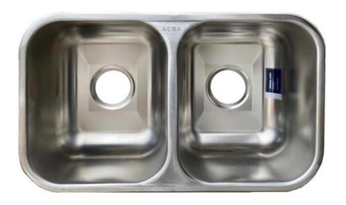 Pileta Doble Acero Inox Johnson Embutir Pegar 59x34x18 Acra 