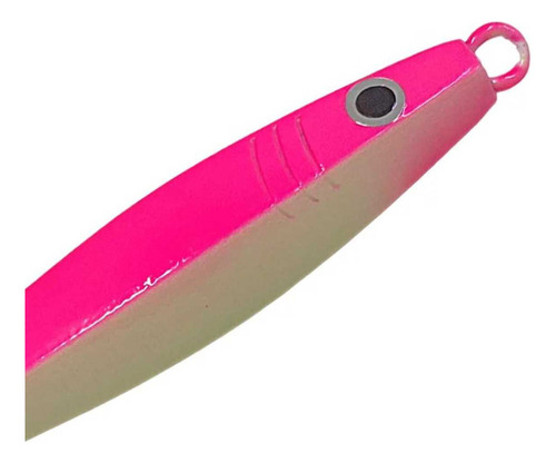 Cebo de pesca artificial Ns Jig Gumi Pink Glow, 75 g, 8 cm