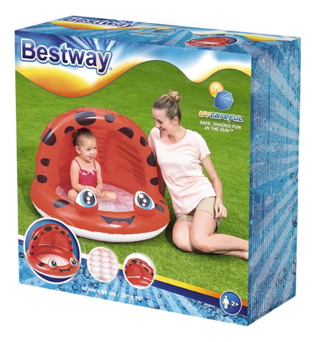 Piscina Inflable Con Sombra Para Bebés 97x66cm Bestway