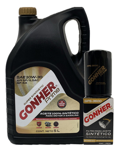 Kit Cambio Aceite Sintético Gonher Ford Ikon 1.6l Del 2003 A