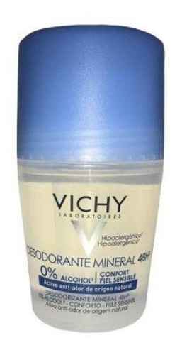 Vichy Desodorante Mineral Roll 48h S/ Alumínio Pele Sensível