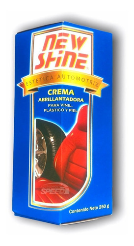 New Shine / Crema Abrillantadora Para Vinil, Plastico Y Piel Color Blanco