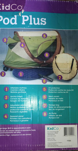 Cama Cuna Portátil Viaje Playa Peapod Plus Kidco