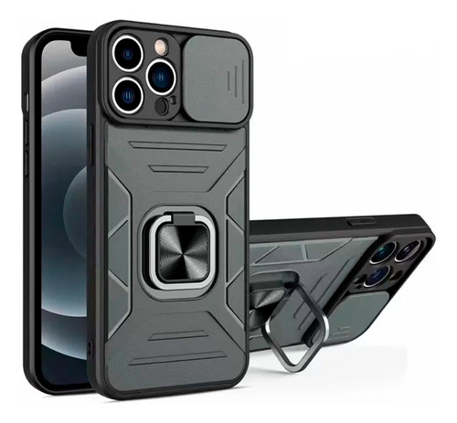 Funda Para Samsung A22 5g Robot Gris Con Aro Y Protector