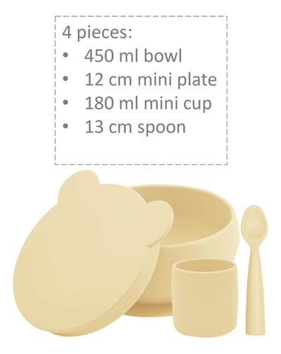 Imagen 2 de 4 de Set Alimentación Bebe Silicona Premium Minikoioi Blw Set 1