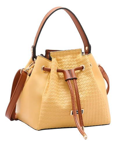 Bolsa Feminina Chenson Saco Pequena Alça Dupla Tiracolo Cor Amarelo