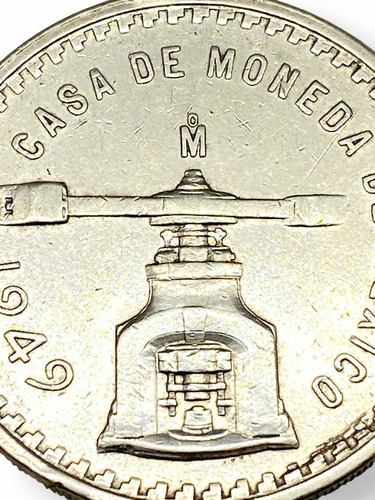 Moneda Plata 1 Onza Troy Plata Balanza 1949 Ley 925