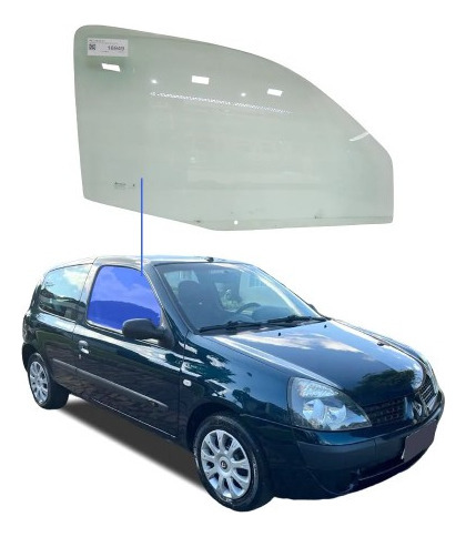 Vidro Porta Dianteira Direita Renault Clio 1999 A 2016