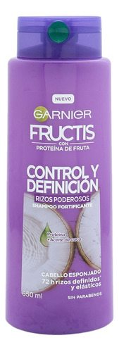  2 Pzs Garnier Shampoo Rizos Aceite De Coco Fructis 650ml