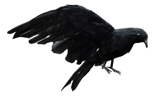 Cuervo Emplumado Realista Aves Decorativas Cuervo Estatua
