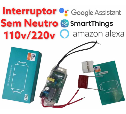 Imagem 1 de 8 de Interruptor Sem Neutro Wi-fi Bivolt Ewelink Alexa Automação