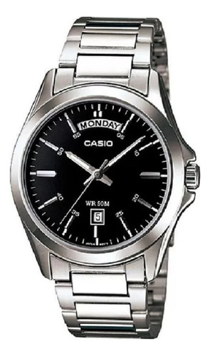   Reloj Casio Mtp-1370d-1a1 Para Hombre Plateado