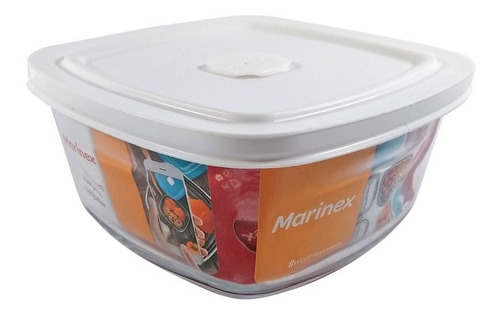 Recipiente Cuadrado C/tapa Facilita Marinex Contenedor 1ltr