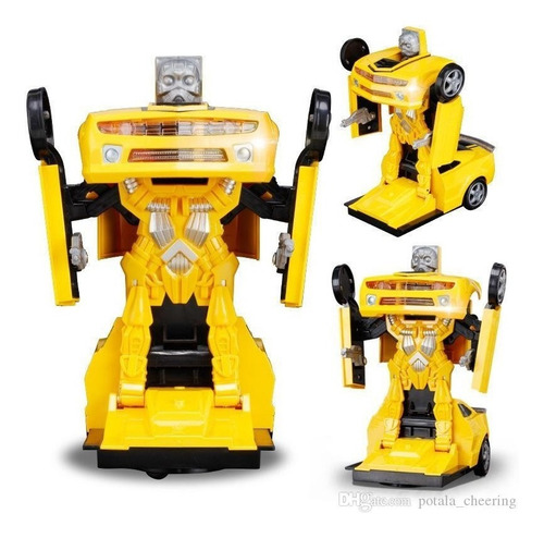 Transformer Auto Robot Convertible Luz Sonido Pila Bumblebee