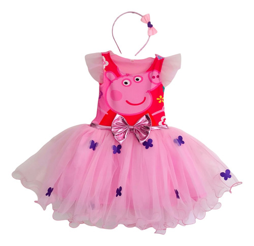 Disfraz Vestido Bebé Niña Masha Y Oso Pepa Peppa Pig Navidad Fiesta Con Diadema Cumpleaños