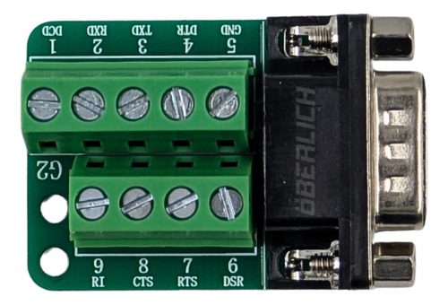 Adaptador Db9 Clema Macho Rs232 Terminal Conector Serial