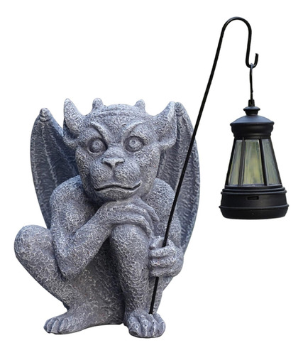 Estatua De Para Jardín, Adorno Con Luz Solar, Impermeable,