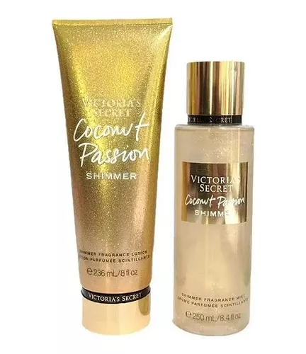 Victoria's Secret Coconut Passion Shimmer - Kit Body Splash + Lotion  (glitter)