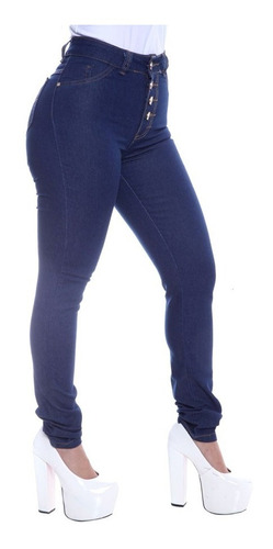 calça jeans feminina com botões