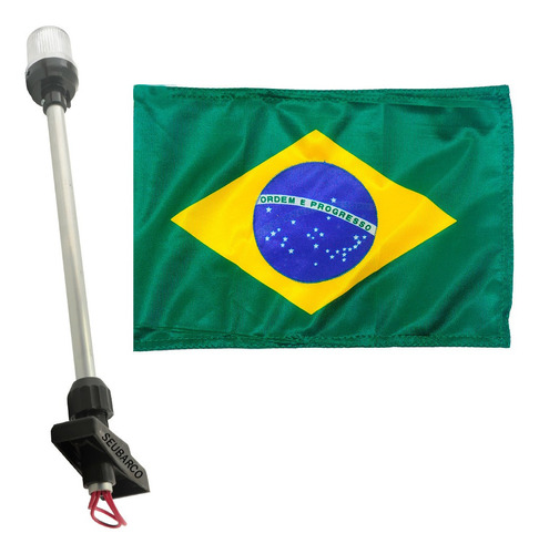 Kit Mastro Retrátil Com Luz E Bandeira