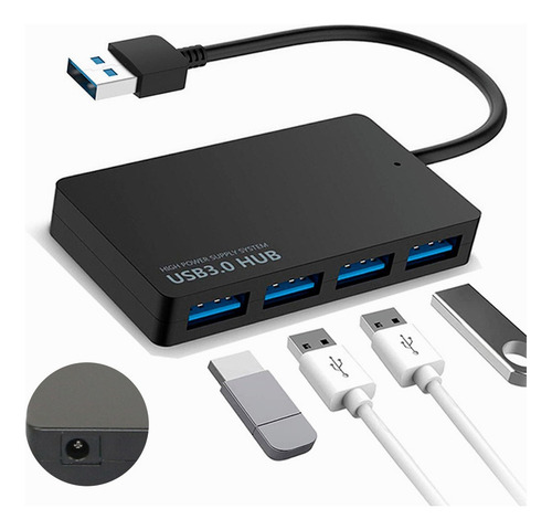 D Conector Múltiple Usb 3.0 De 4 Puertos
