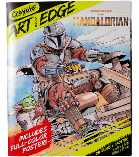 Póster Del Libro Para Colorear Crayola Mandalorian, Baby Yod