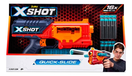 X-shot Pistola Quick Slide Lanza Dardos Art 6887 Loonytoys