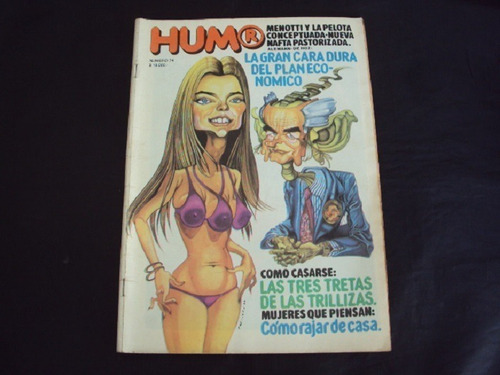 Revista Humor # 74 (enero 1982) Tapa Las Trillizas De Oro