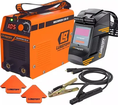 Soldadora Inverter Mega Iron 100 Lusqtoff Escuadras Mascara