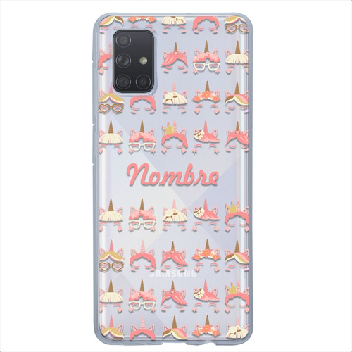 Funda Para Samsung Galaxy Unicornio Personalizada Nombre