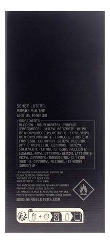 Perfume Serge Lutens Ambre Sultan Eau De Parfum 50ml For Uni