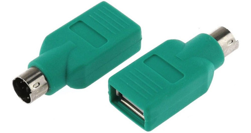 Dgzzi Adaptador Usb A Ps2 2pcs Verde Usb Hembra A Ps/2 Macho