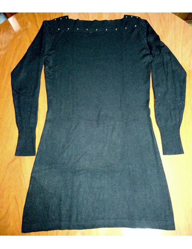 Vestido Negro Con Tachas En Cuello Talle M  Ncl Touch