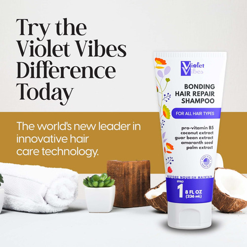 Shampoo Reparador De Cabelo Violet Vibes Bonding | Fórmula D