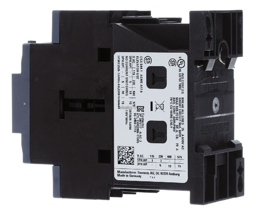 Contactor 17a/bob.110vac Siemens 3rt2025-1af00 T.s0