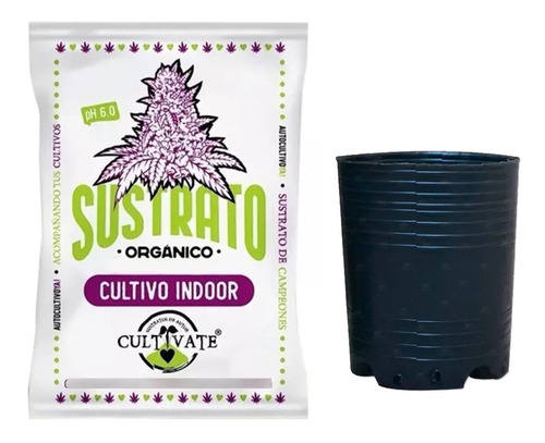 Sustrato Cultivate Indoor Orgánico 80lt Con Soplada 75lts