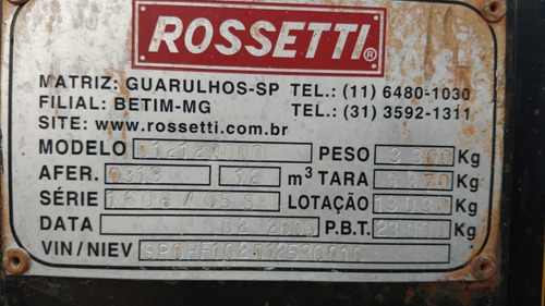 Caminhão Com Caçamba Rossetti Ano 05/05 Mercedes Benz 2423k