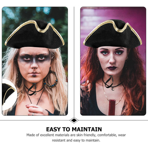Sombrero De Pirata Con Cuerda Elástica Disfraz De Pirata 2