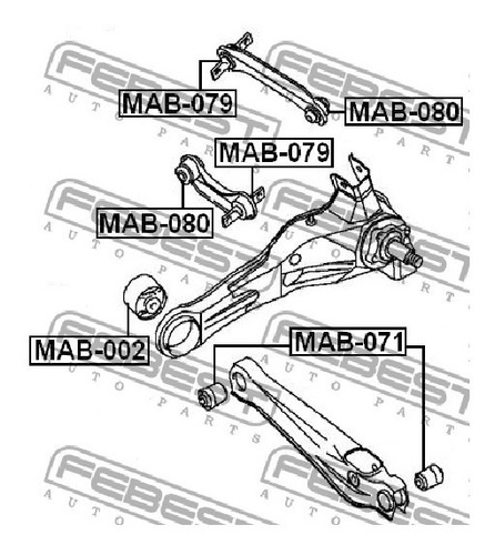 Imagen 4 de 7 de Buje Meseta Trasera Inferior Dodge Caliber 2.0 Jeep Compass