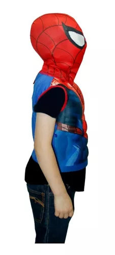 Disfraz Spiderman Musculos 3d Peto Con Capa Y Mascara Fantasy Ruz Unitalla  Infantil Niño