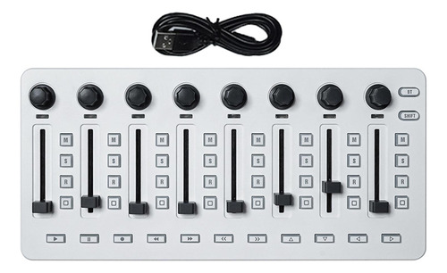 Mixer Controle Midi Portátil Com 8 Botões, Leve,