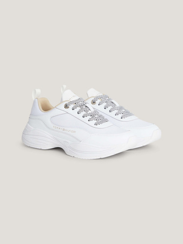 Tenis Blancos De Estilo Running Tommy Hilfiger De Mujer