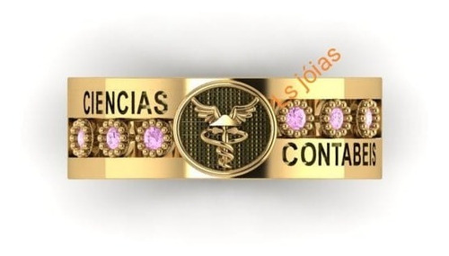 Anel De Formatura Ciencias Contabeis Ouro 18k