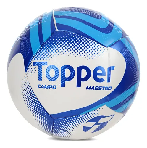 Bola Futebol Topper Campo Grama Natural Slick Maestro Azul — R$ 74,99 em Mercado Livre, 25% OFF