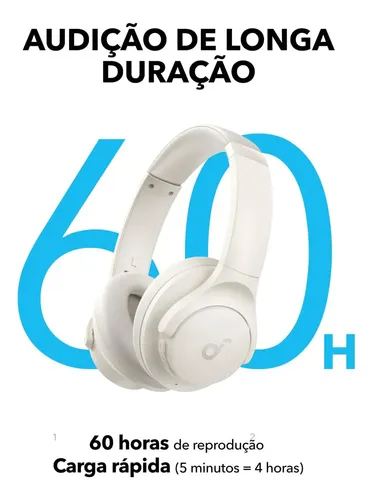 Fone De Ouvido Bluetooth 5.3 soundcore Q11i da Anker, Fone Gamer, Headphone Bluetooth Over-Ear, Graves Profundos, 60H Autonomia, Hi-Res Áudio