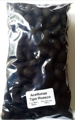 Aceitunas Negras Calibre Huasco, Bolsa De 1 Kg, Agrof